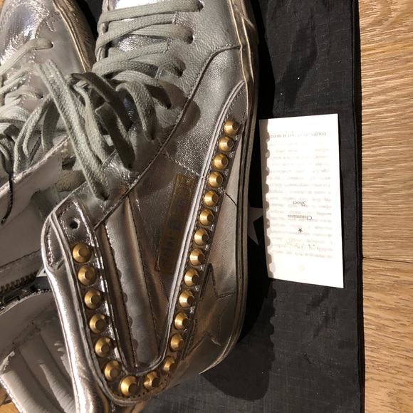 BRAND NEW Golden Goose Silver Slide Sneaker - Sz38 - Picture 8 of 8